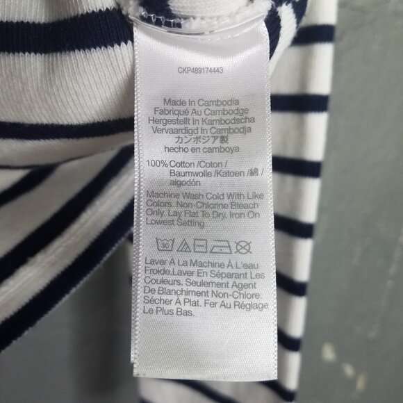 Madewell Grill Sweater Women's L Ribbed Zip-Front Long Sleeve Nautical Stripe - Picture 12 of 16